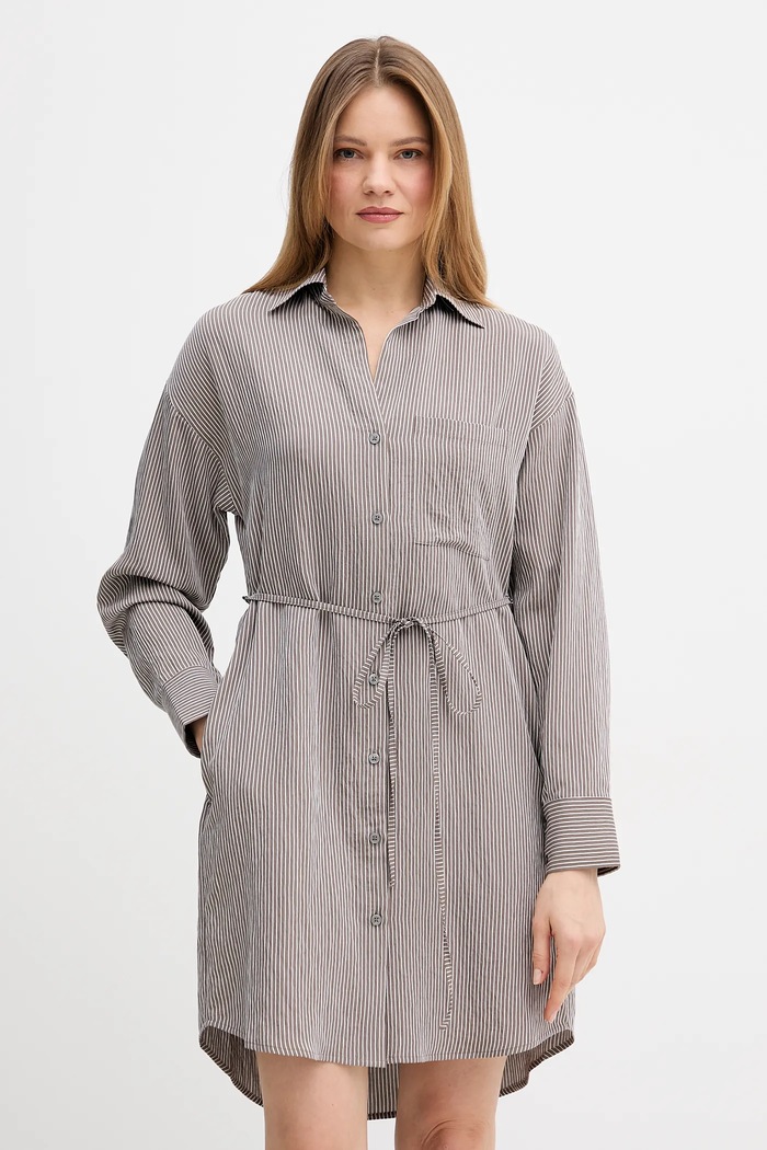 Marc O'Polo rochie cu guler maro 5000013226