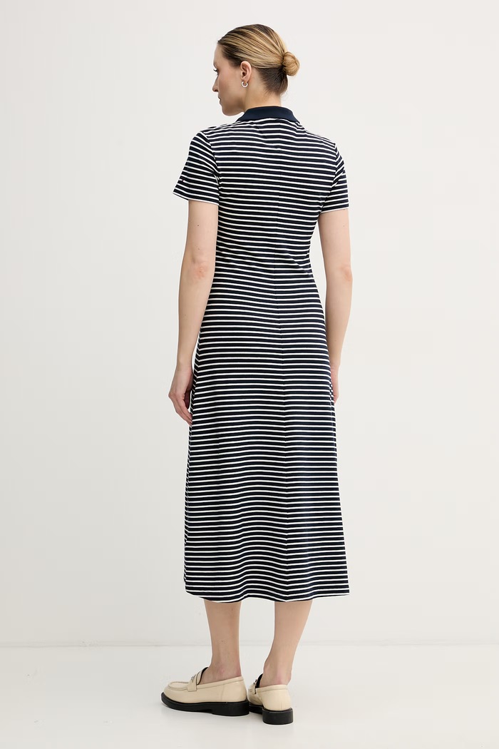 Oblečenie Tommy Hilfiger šaty s lyocellom WW0WW48745 tmavomodrá