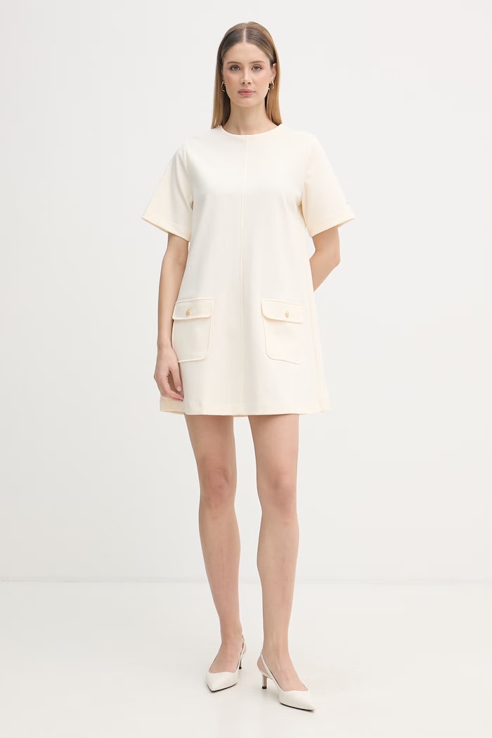 Tommy Hilfiger šaty WW0WW48775 béžová SS26