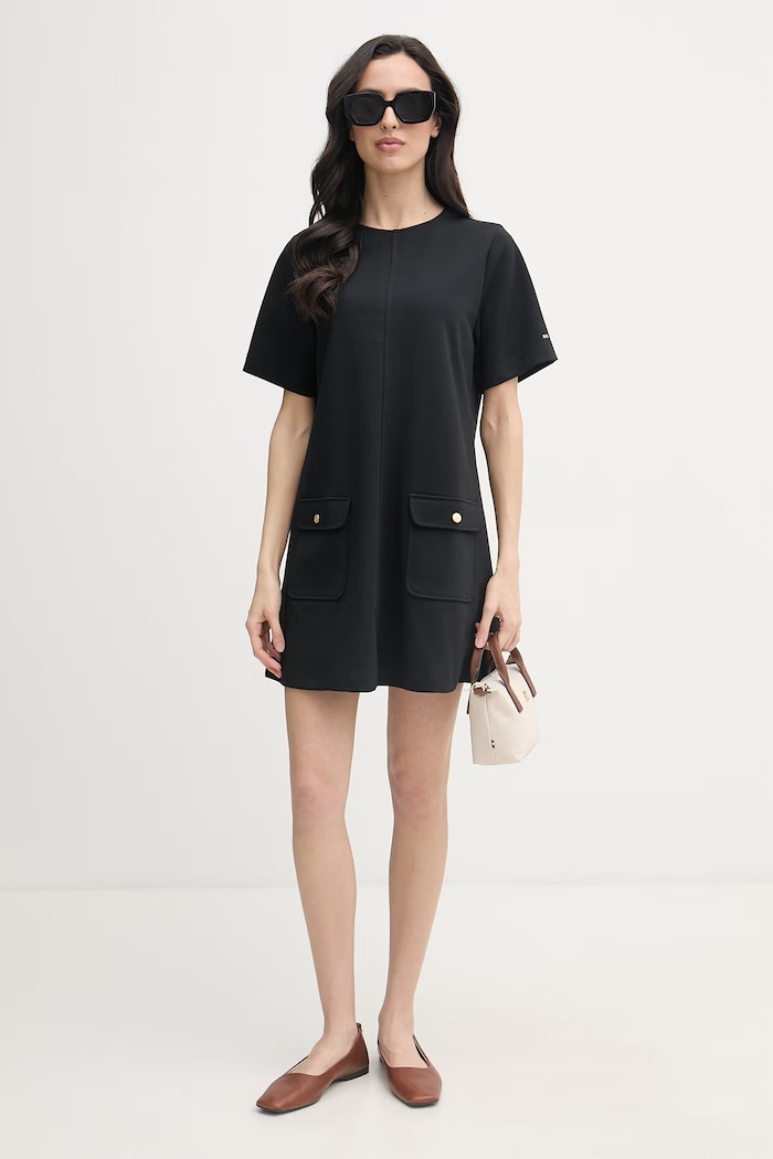 Tommy Hilfiger šaty WW0WW48775 čierna SS26