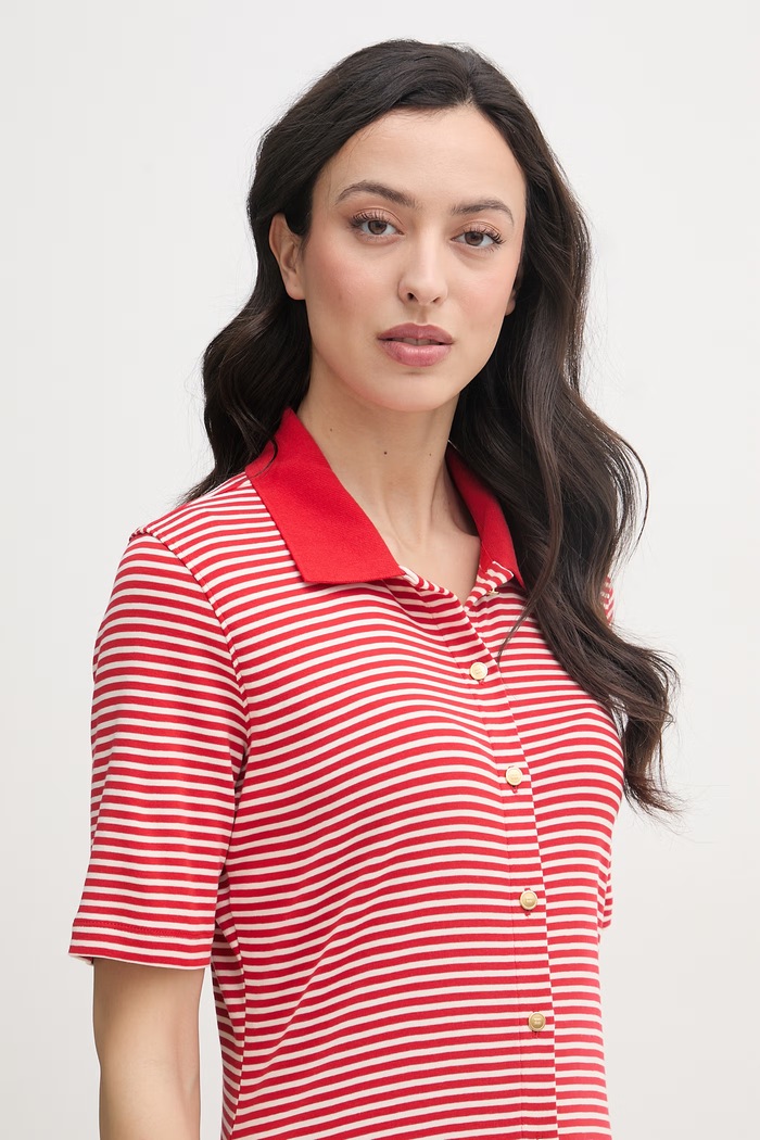Tommy Hilfiger šaty bavlnené červená WW0WW48776