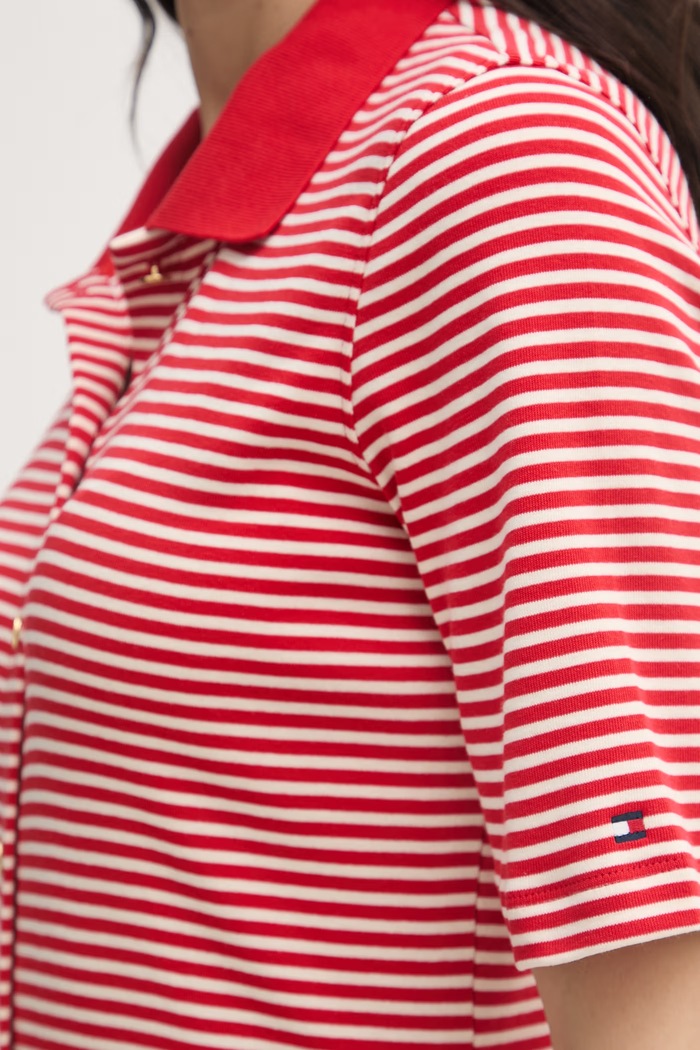 Tommy Hilfiger šaty bavlnené WW0WW48776 červená