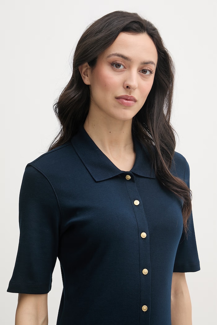 Tommy Hilfiger šaty bavlnené tmavomodrá WW0WW48776