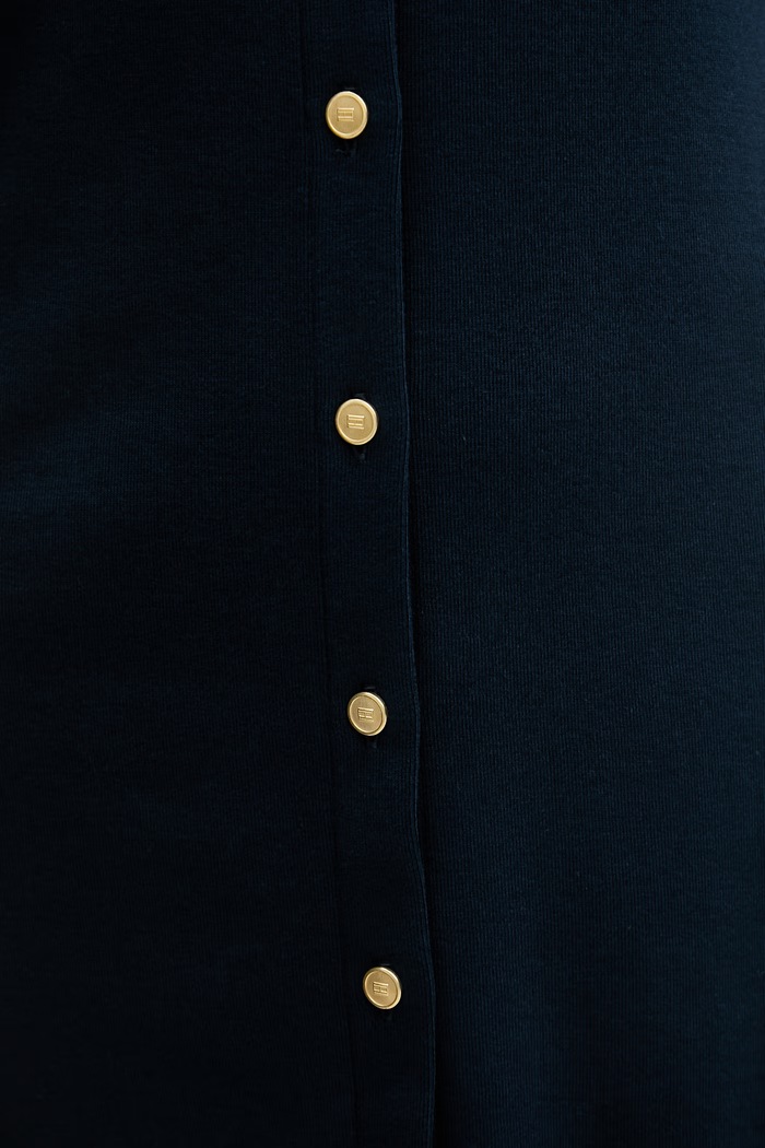 Tommy Hilfiger šaty bavlnené WW0WW48776 tmavomodrá