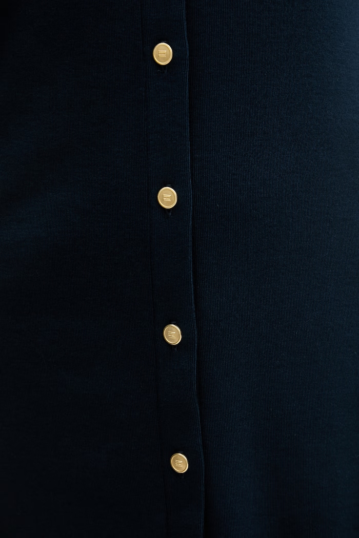 Tommy Hilfiger šaty bavlnené WW0WW48776 tmavomodrá