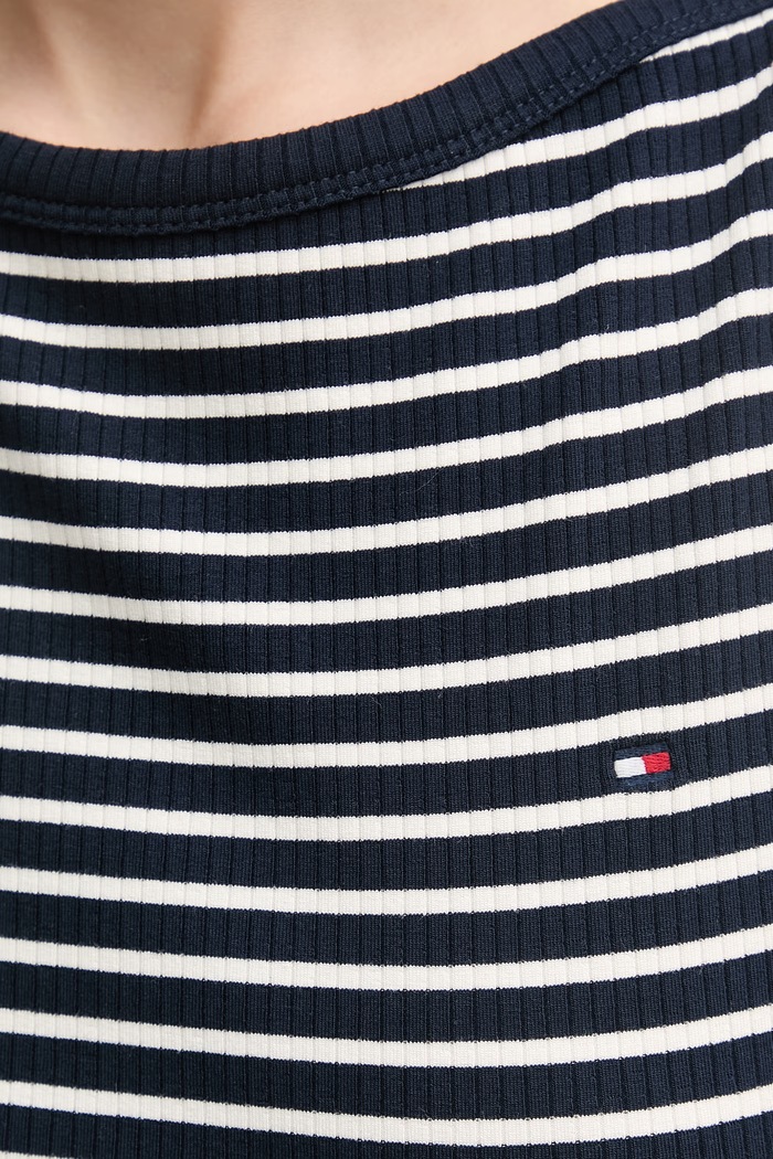 Tommy Hilfiger šaty z viskózy WW0WW49311 tmavomodrá
