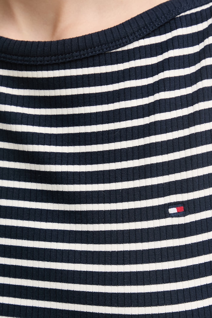 Tommy Hilfiger šaty z viskózy WW0WW49311 tmavomodrá