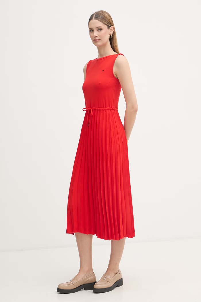 Tommy Hilfiger šaty WW0WW49312 červená SS26