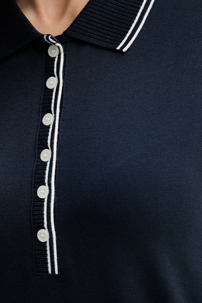 Tommy Hilfiger skladané šaty s bavlnou WW0WW49621 tmavomodrá