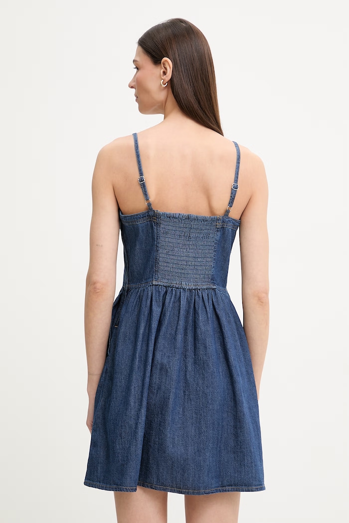 Ruházat Levi's kiszélesedő farmer ruha JOLENE DENIM 005IG.0001 kék