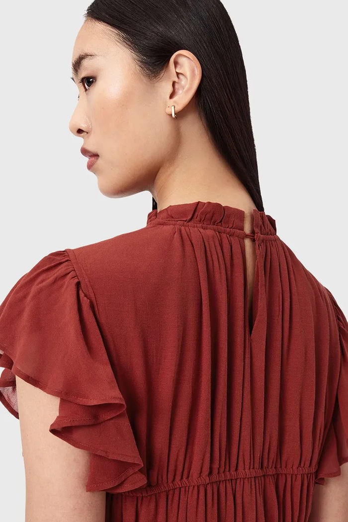 Oblečenie Šaty AllSaints SHAELA W059DE červená
