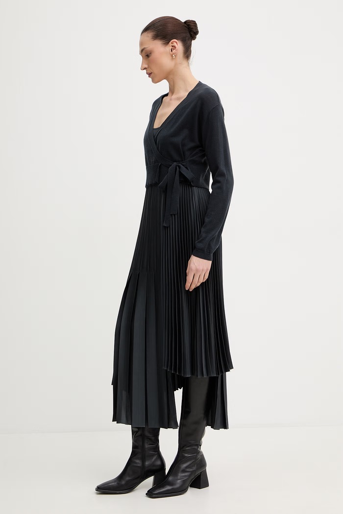 Рокля и жилетка AllSaints LUCILLE W215DE тъмносин SS26