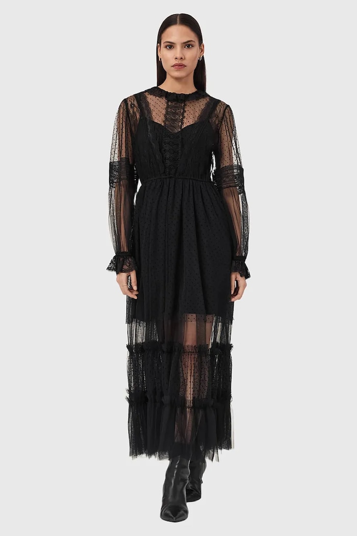 Îmbrăcăminte AllSaints rochie NITA W225DD negru