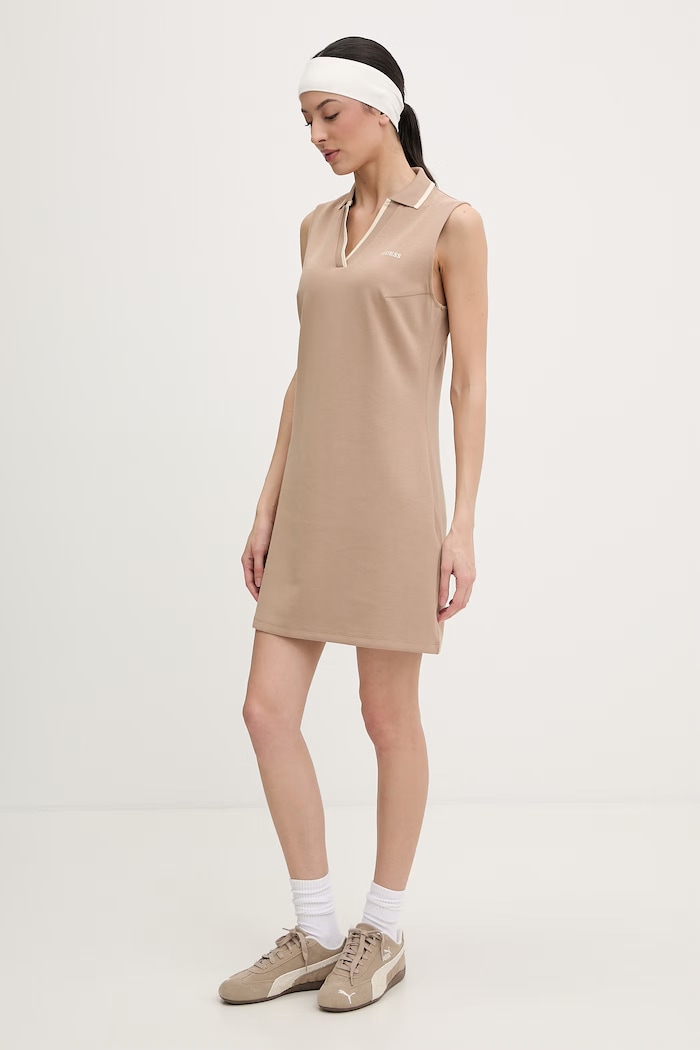 Guess стандартна рокля JASMINE V6GK02.K2928 бежов SS26