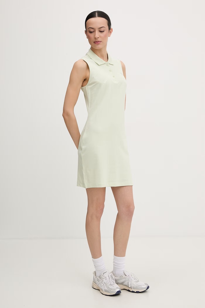Guess рокля от памук с еластан SILVY V6GK09.K3152 зелен SS26