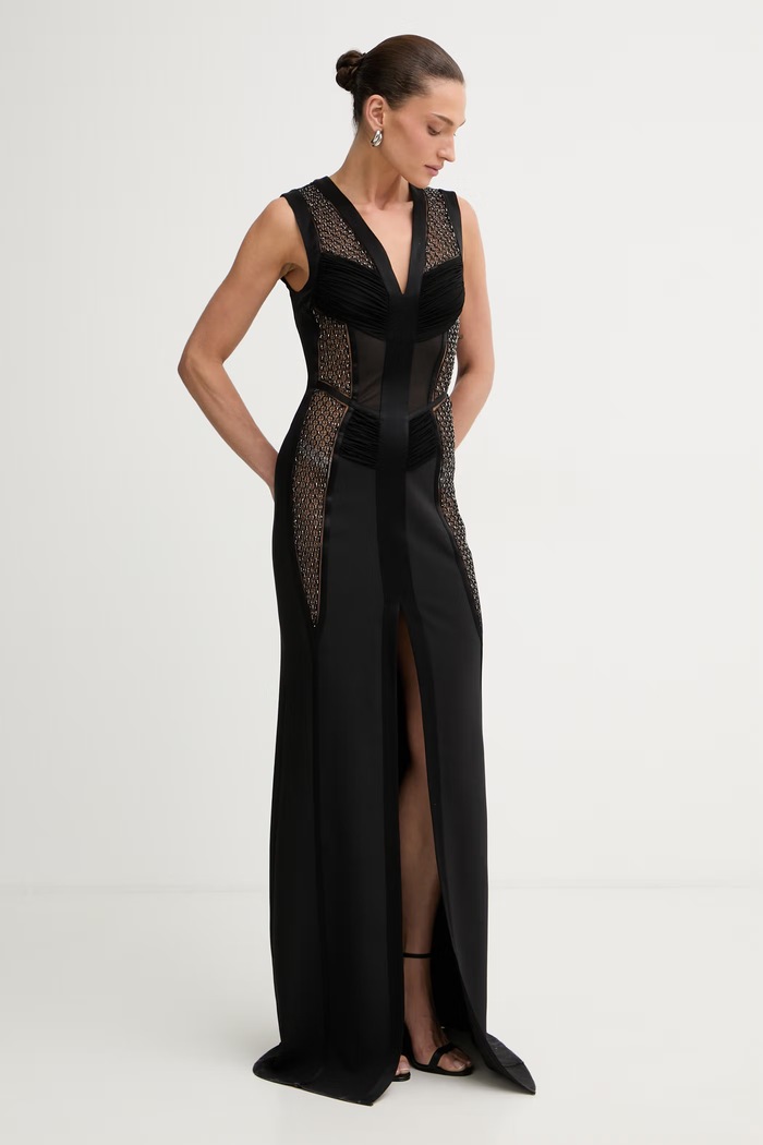 Elisabetta Franchi φόρεμα ABR4362E2 μαύρο SS26