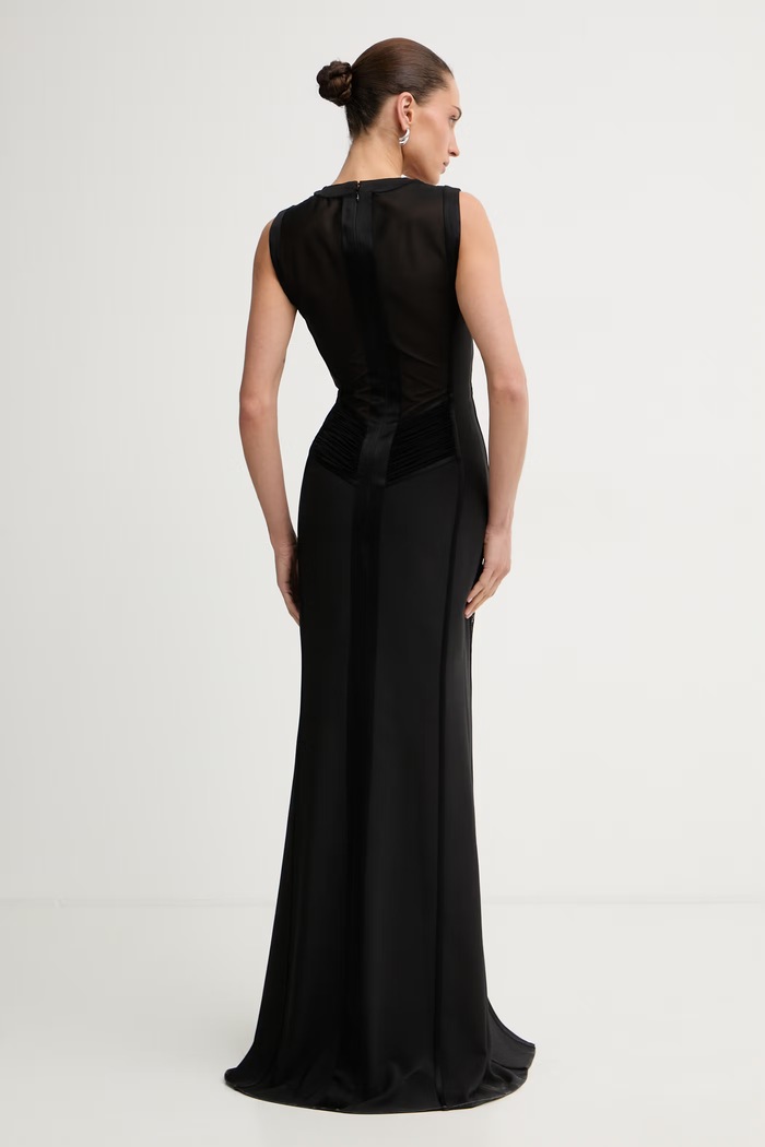 Ρούχα Elisabetta Franchi φόρεμα ABR4362E2 μαύρο