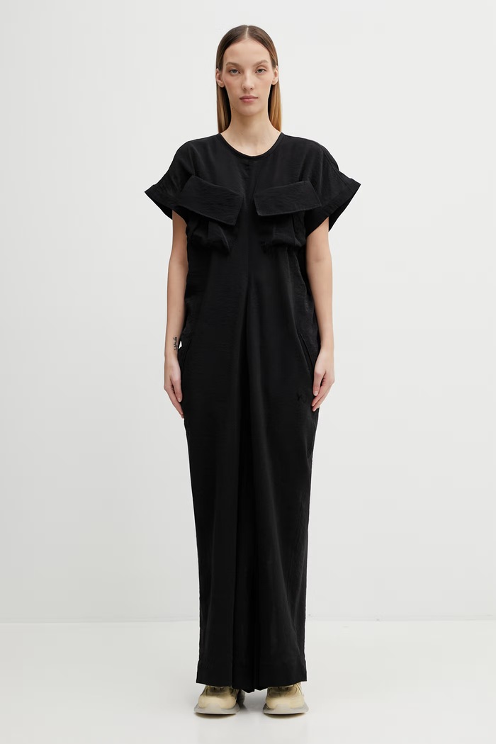 Kombinezon s dodatkom lana Y-3 W UT DRESS bez uzorka crna KS2456