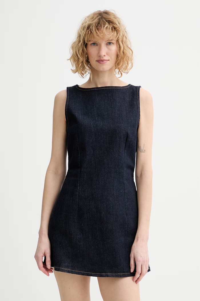 Levi's rochie jeans LITTLE DENIM mini bleumarin 005EN