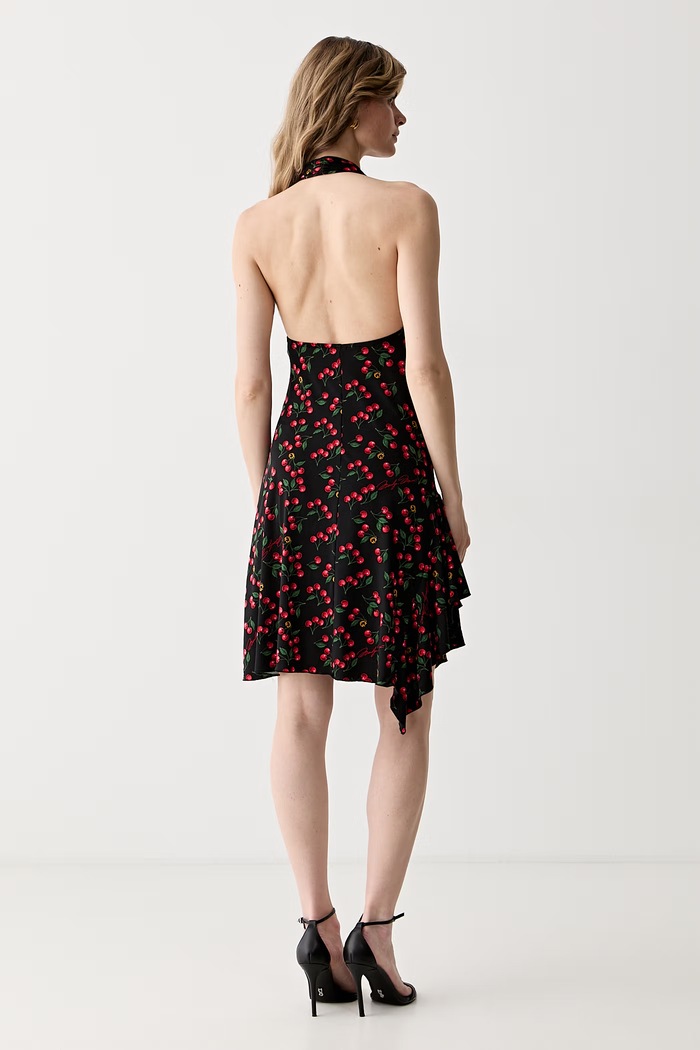 Odzież Guess sukienka rozkloszowana MARILYN MONROE W6YKAV.K6706 czarny