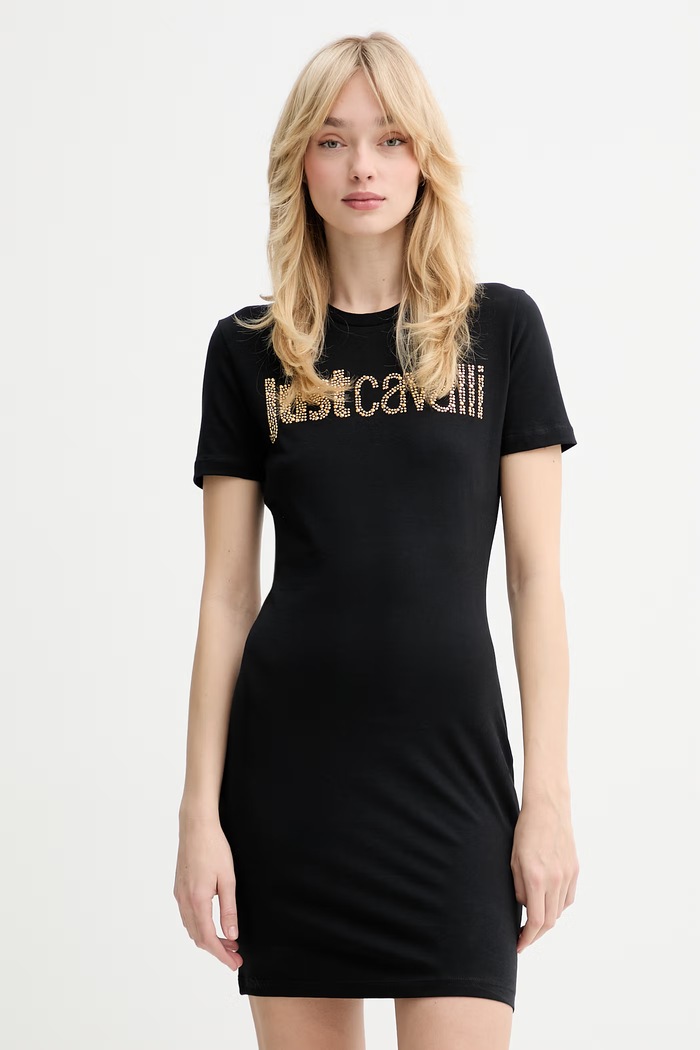 Рокля Just Cavalli еластичен черен 80PAOE21.CJ112