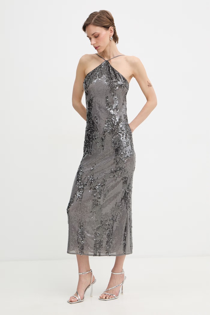 Patrizia Pepe obleka siva 2A3039.J422
