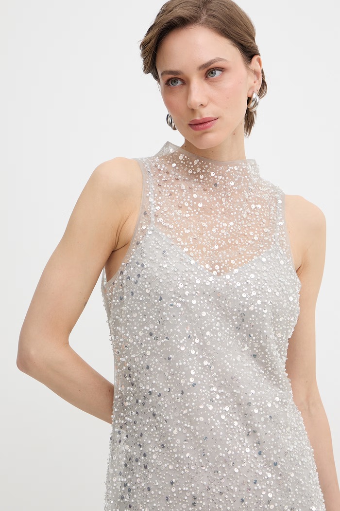 Patrizia Pepe rochie argintiu 2A3068.A747