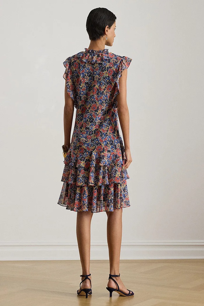 Lauren Ralph Lauren лятна рокля от памук 200P08673 многоцветен SS26