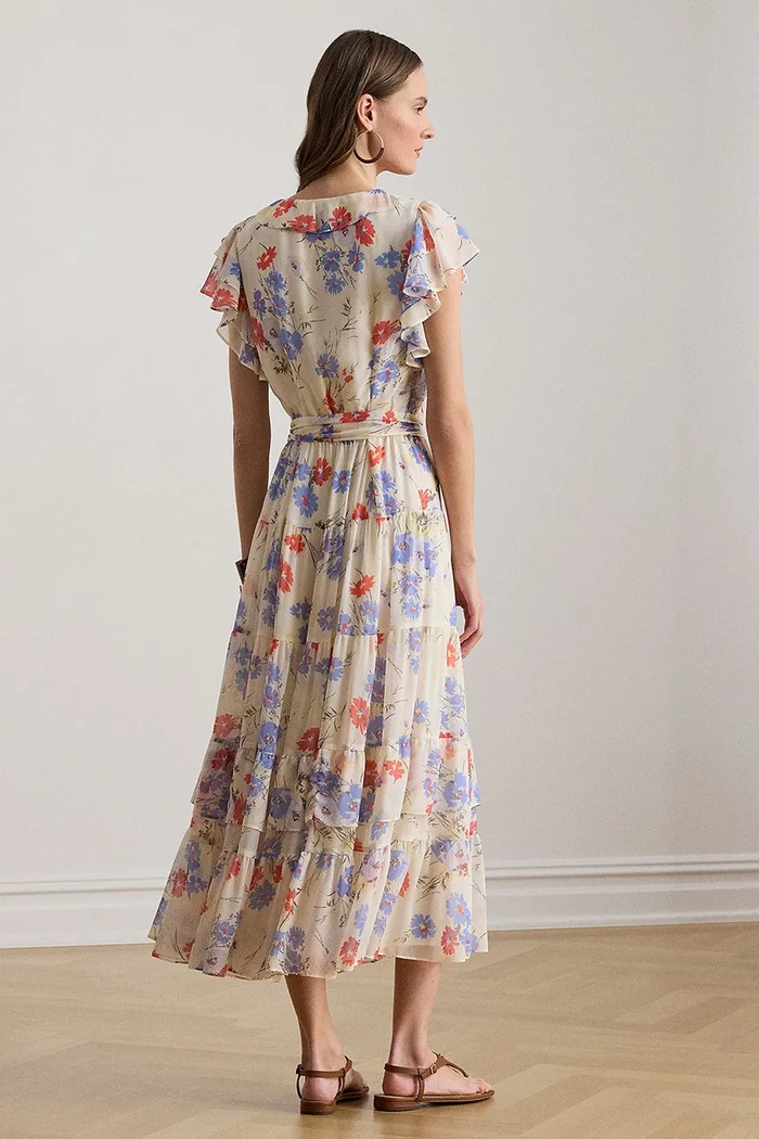Obleka Lauren Ralph Lauren 200P08686 bež SS26
