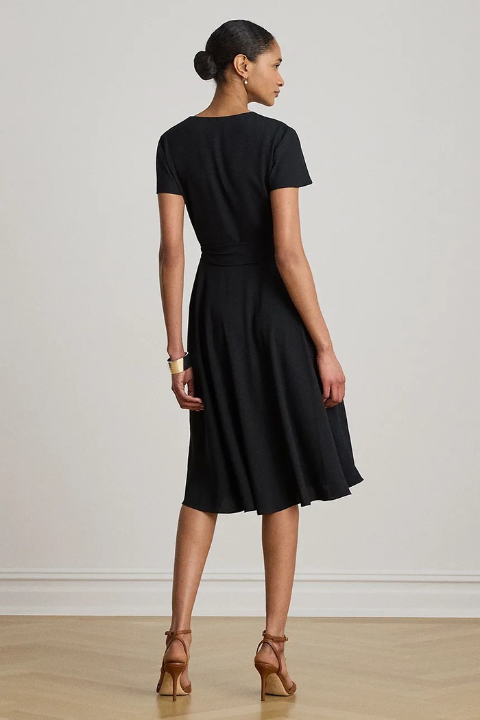 Lauren Ralph Lauren sukienka kopertowa 200P13812 czarny SS26