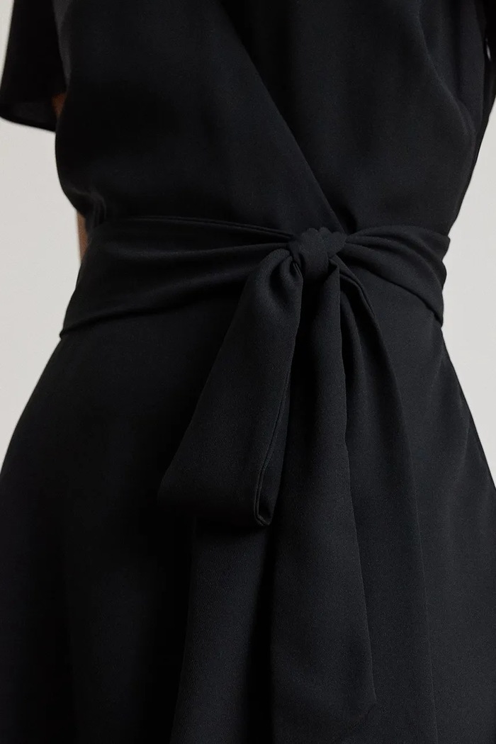 Lauren Ralph Lauren sukienka kopertowa czarny 200P13812