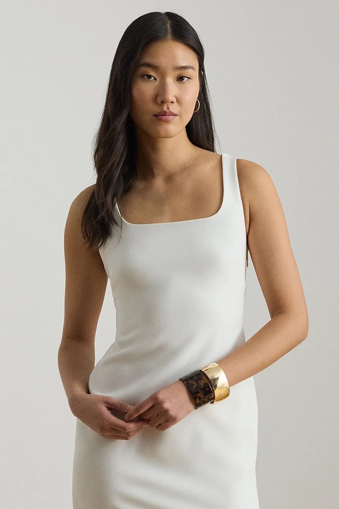 Ρούχα Lauren Ralph Lauren φόρεμα 253P08933 λευκό