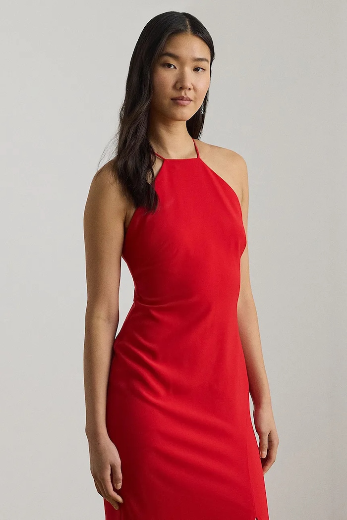 Oblečenie Lauren Ralph Lauren halter šaty 253P10146 červená