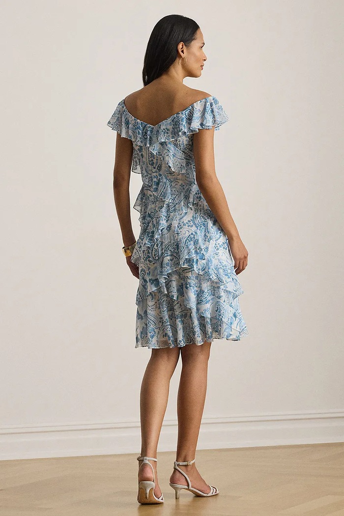 Lauren Ralph Lauren šaty 253P11986 modrá SS26