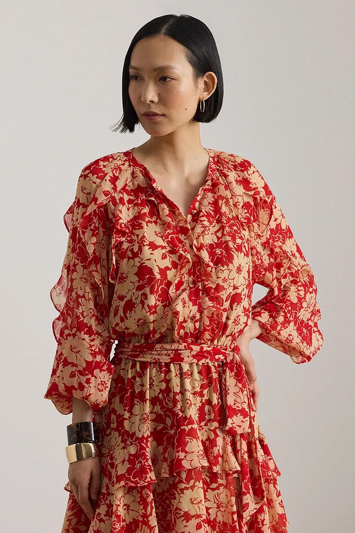 Îmbrăcăminte Lauren Ralph Lauren rochie de vară 200P08669 rosu
