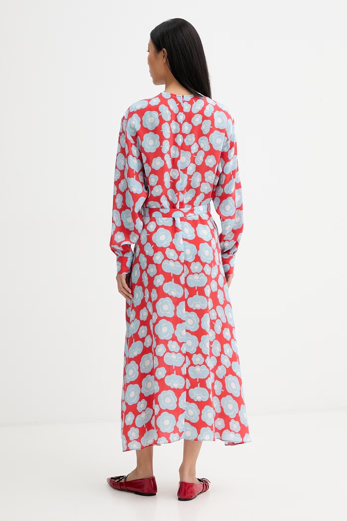 Îmbrăcăminte Marimekko rochie de vară din cupro 095227 rosu