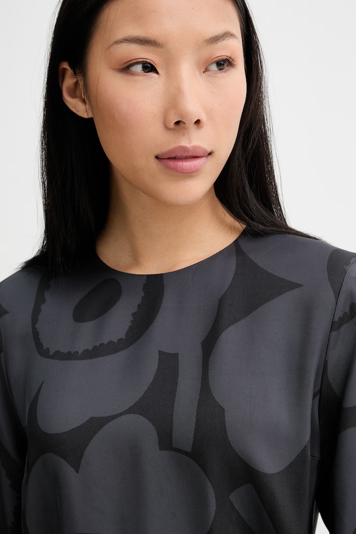 Marimekko rochie din vâscoză negru 095132
