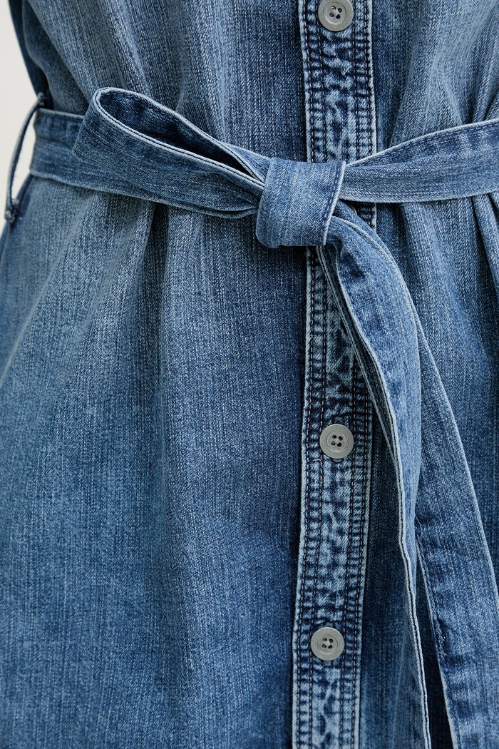 G-Star košilové šaty džínové Shirt Belt D28497.D252 modrá