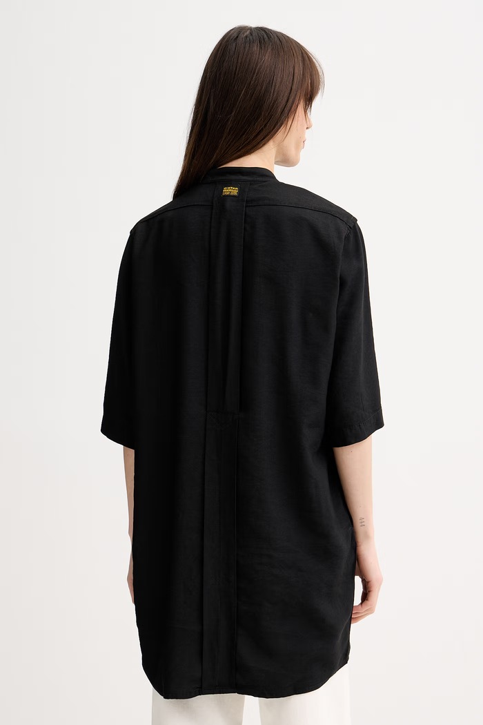 Oblečenie G-Star viskózové košeľové šaty Shirt dress D28402.E393 čierna