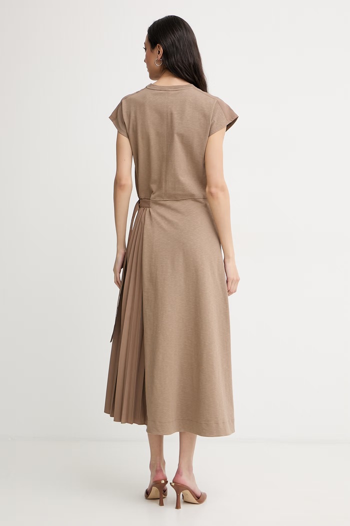 Îmbrăcăminte Max&Co. rochie evazată cu bumbac MCOCOLIBRI 2616621044200 maro