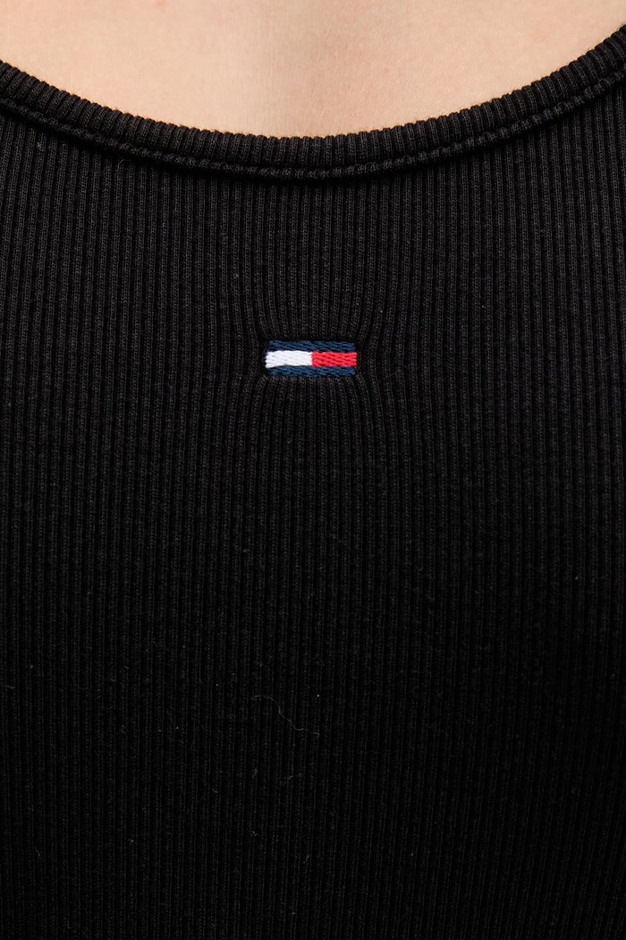 Tommy Jeans rochie din bumbac cu elastan DW0DW22329