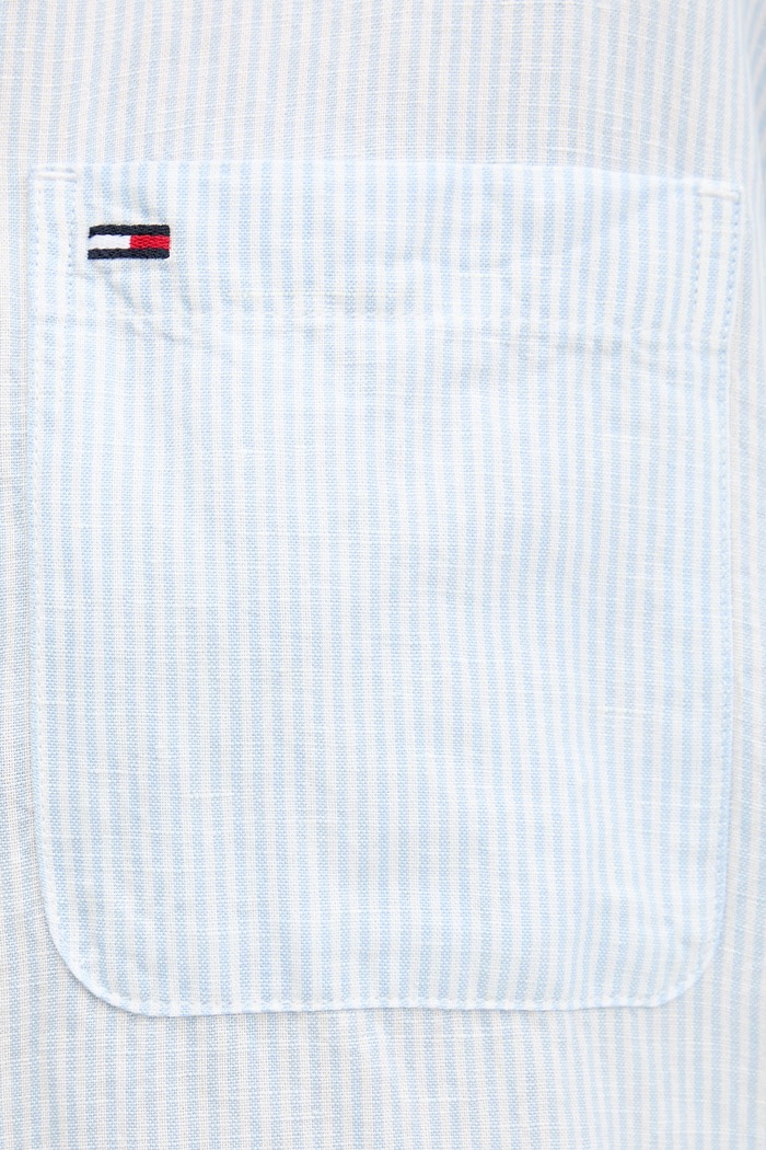 Tommy Jeans rochie tip cămașă cu in DW0DW22344 albastru