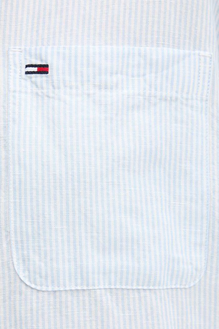 Tommy Jeans rochie tip cămașă cu in DW0DW22344 albastru