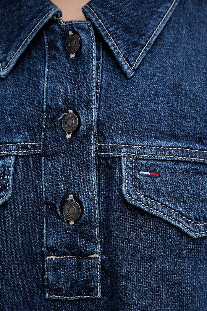 Tommy Jeans šaty džínové DW0DW22989 modrá
