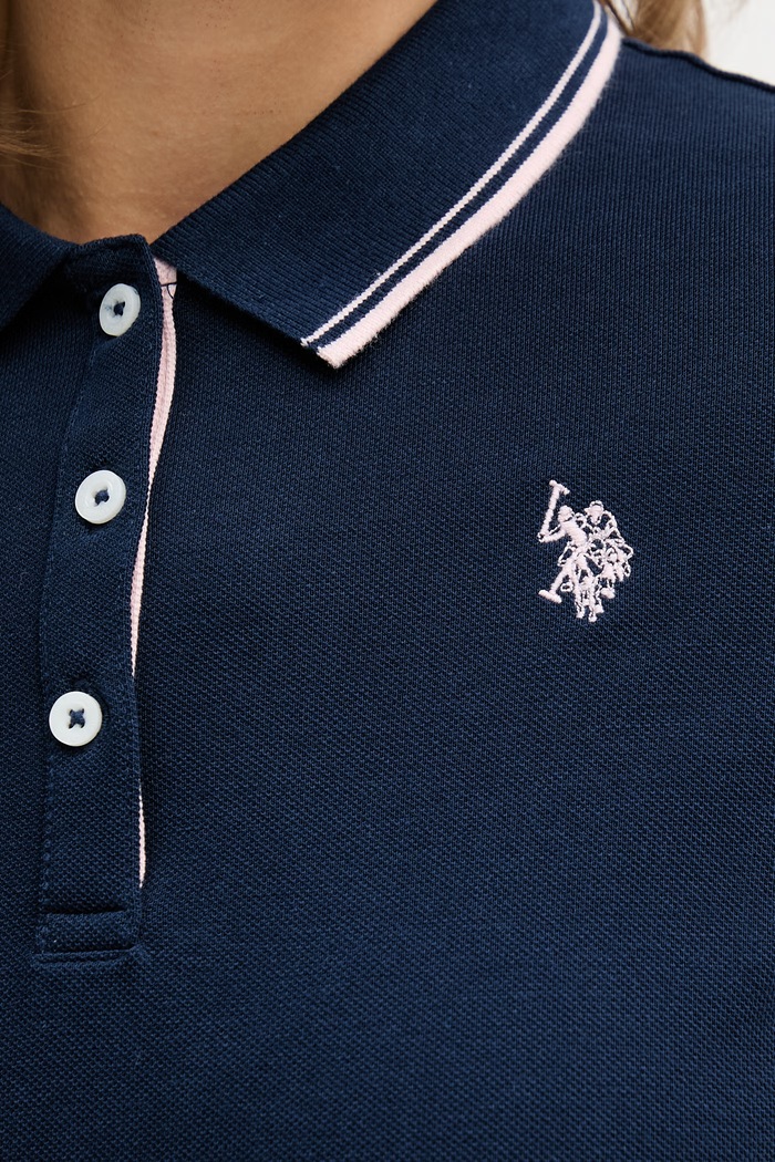 U.S. Polo Assn. sukienka bawełniana POLO DRESS WUP1312 granatowy