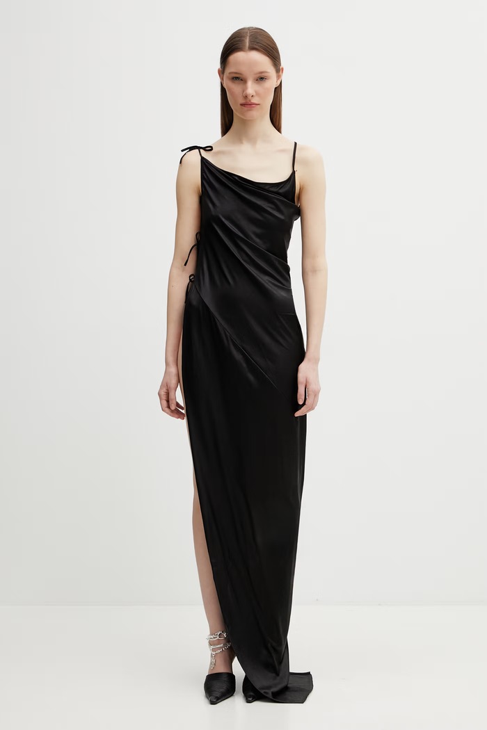 Rick Owens DRKSHDW Taco rochie simplă negru DS01F4516.JL