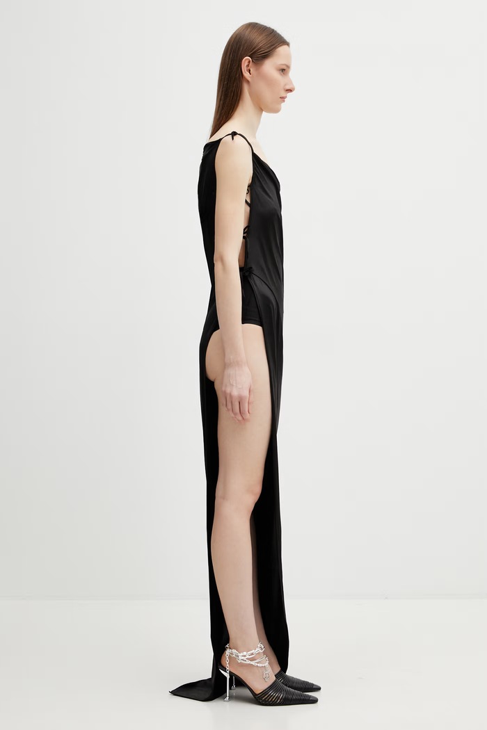 Rick Owens DRKSHDW Taco rochie simplă negru DS01F4516.JL