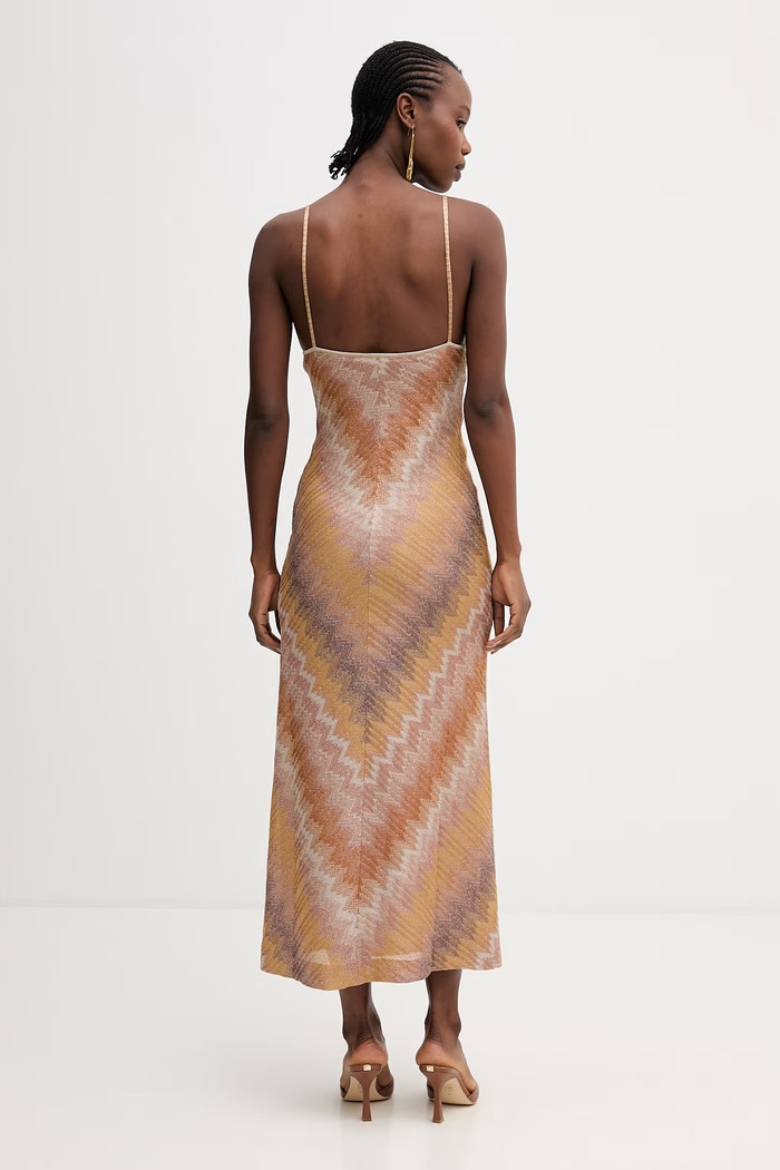 Ρούχα Φόρεμα Missoni DS26SG28.BR014S πορτοκαλί