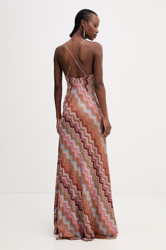 Odzież Missoni sukienka DS26SG29.BR014T pomarańczowy