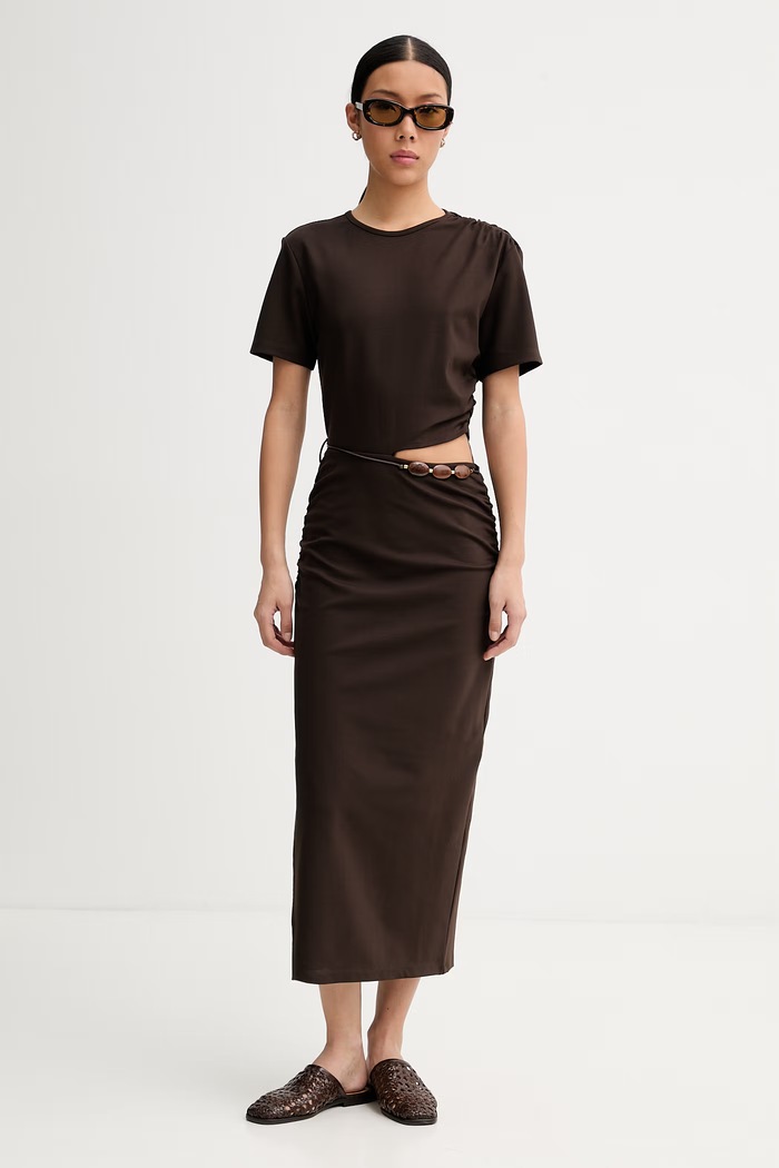 Sessun rochie cu vâscoză 26205006 maro SS26